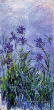  claude art - Iris Lilas Claude Monet